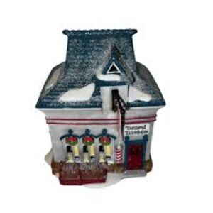 Dept 56 Beard Barber Shop North Pole Series Heritage Village 56340 Vintage